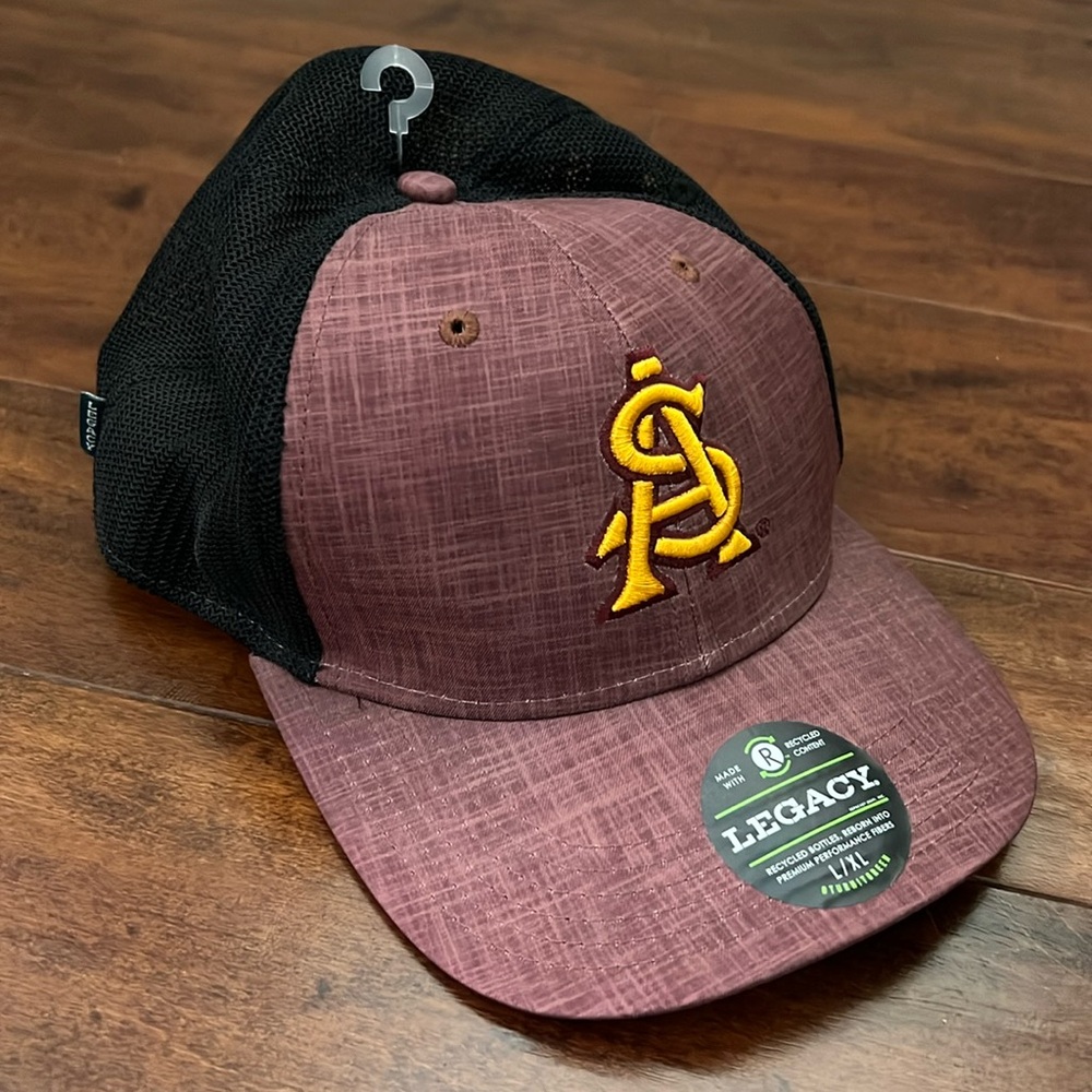 Arizona State University Men’s LEGACY ATHLETIC Fitted Baseball Cap L/XL NWT